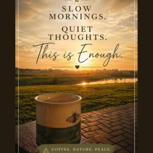 Slow Mornings Quiet Thoughts – Cozy Sunrise Wall Art