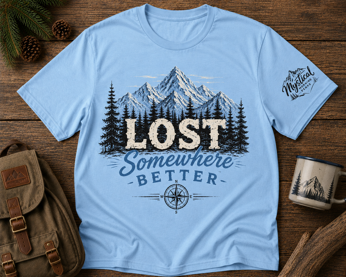 Graphic t-shirt featuring a professionally printed custom design on a comfortable unisex shirt, available in multiple colors and sizes
